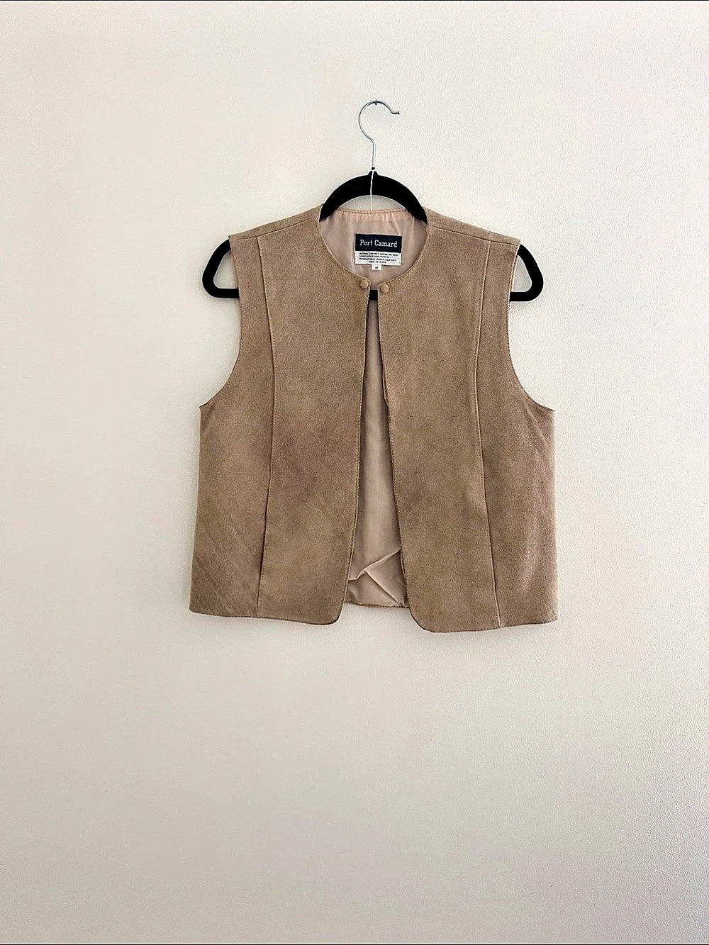 Port Camard Leather Vest in Brown Size Medium